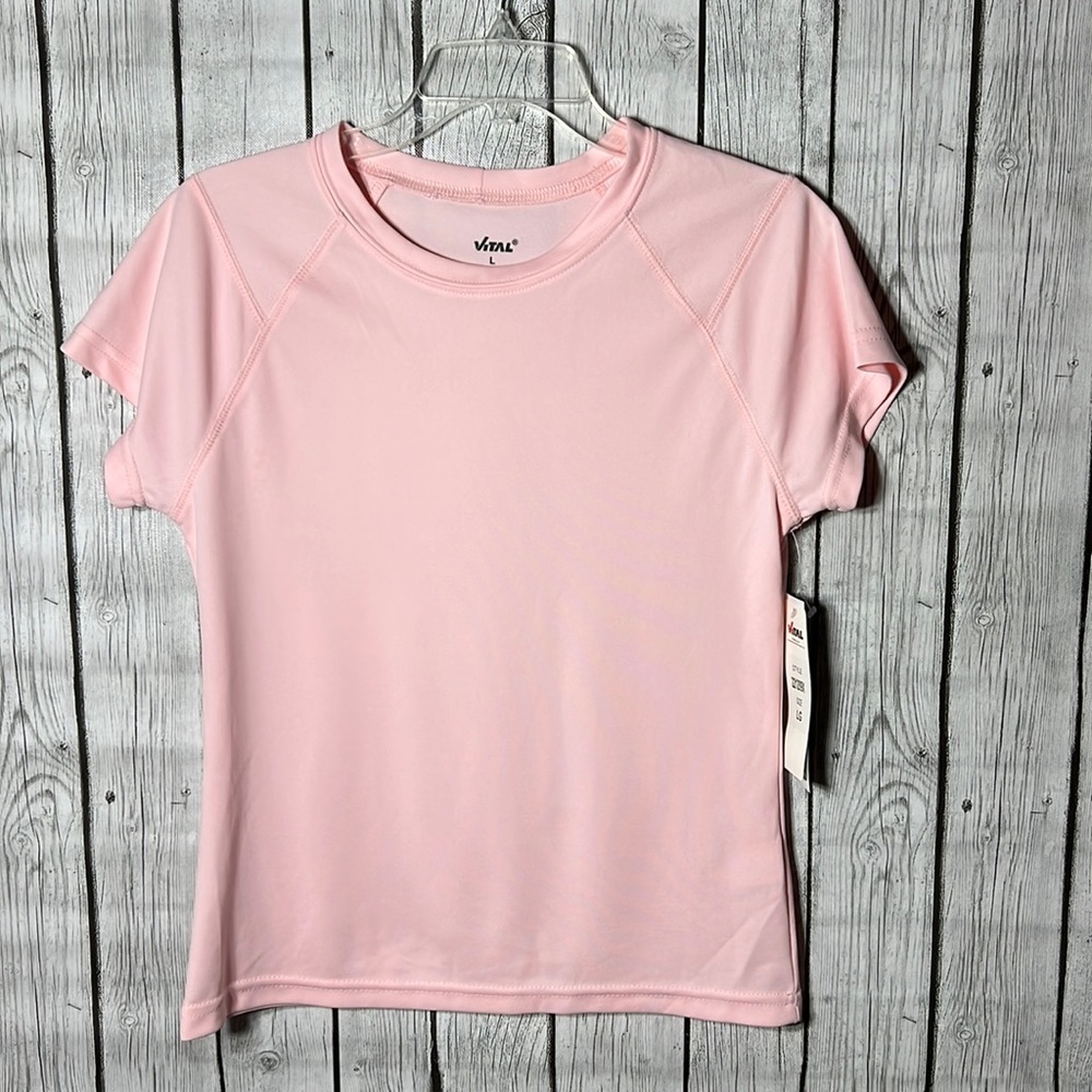 Vital pink short sleeve top size Large